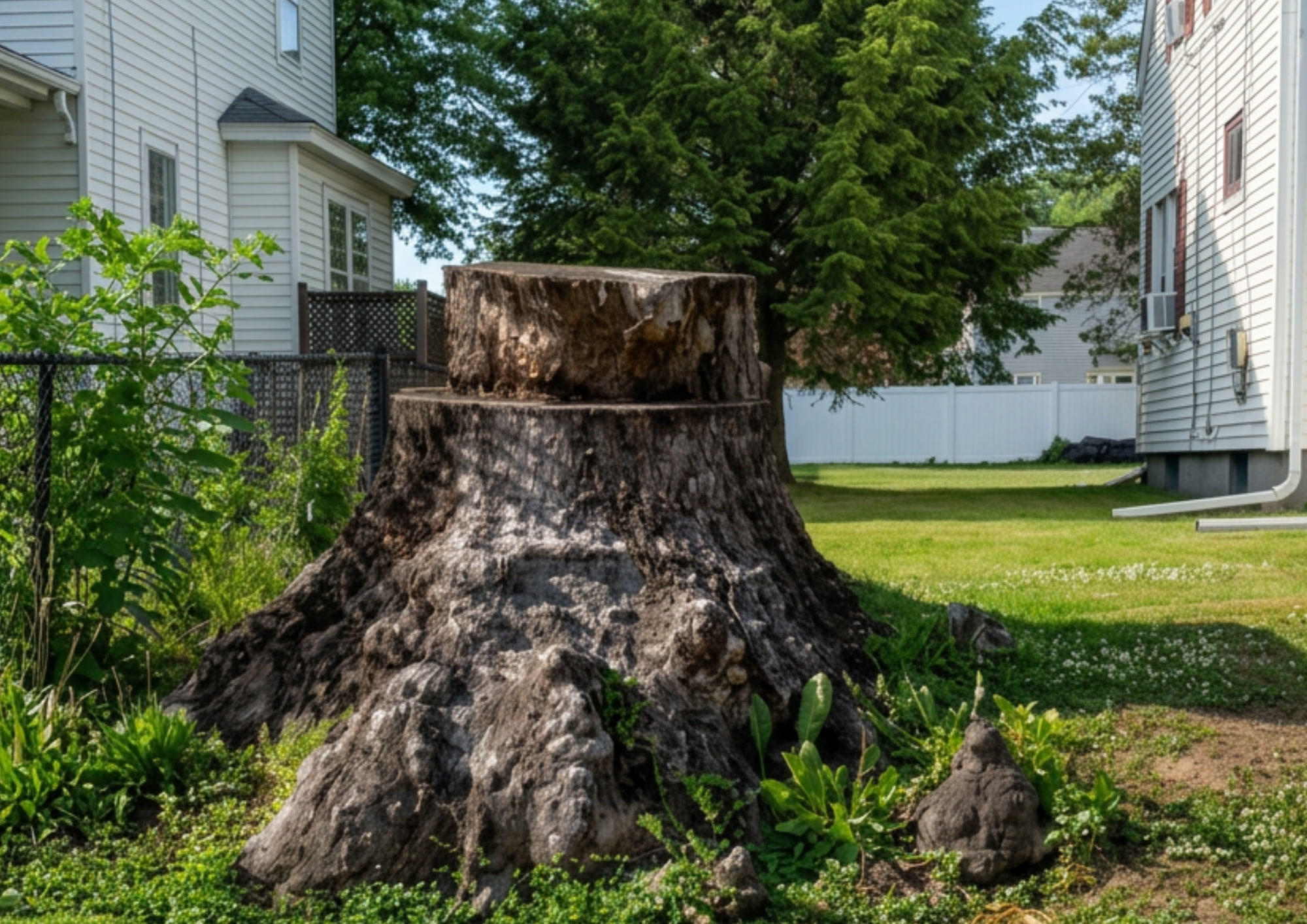 Tree Wise Guys stump grinding job in Southington, CT